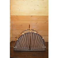 thumb-Art deco model krantenmand van wilgentenen – Decoratieve lectuurbak met jute voering-1