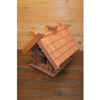 Decoratief houten voederhuisje voor vogels – ambachtelijk vogelhuis
