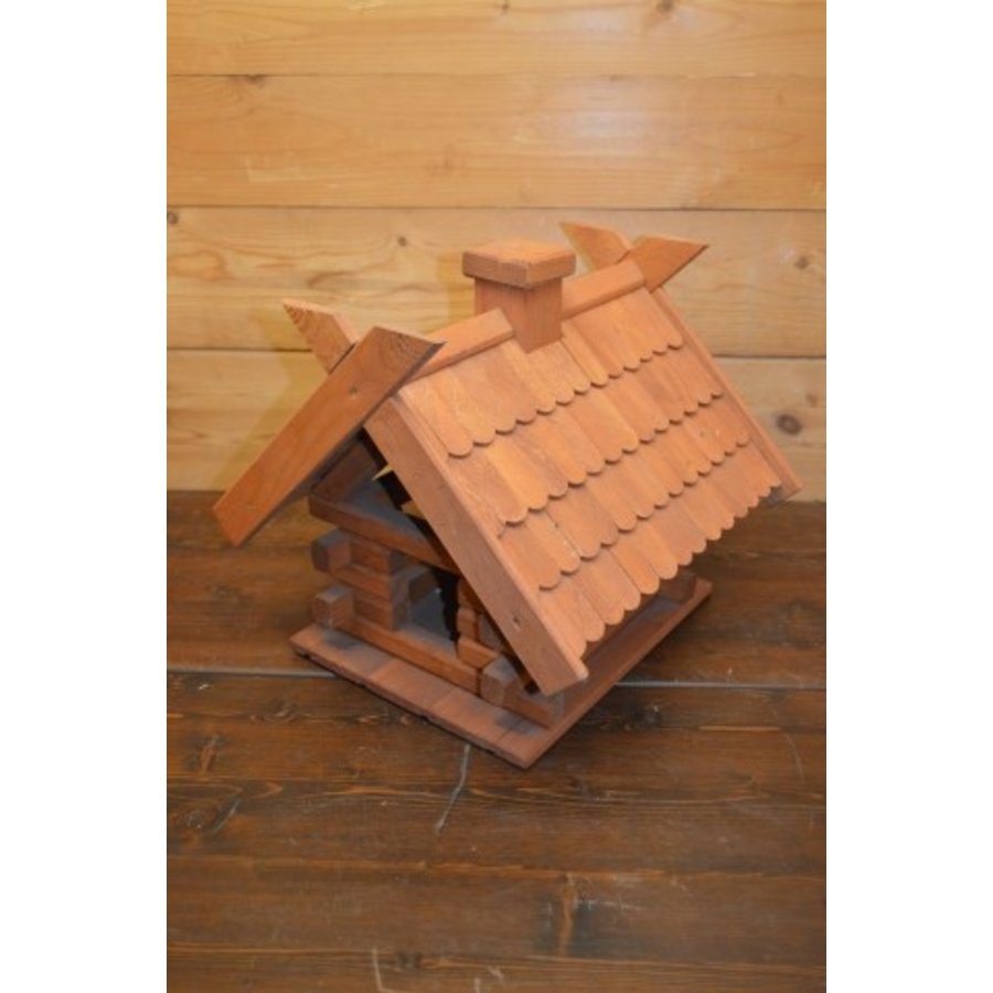 Decoratief houten voederhuisje voor vogels – ambachtelijk vogelhuis-1