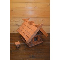 thumb-Decoratief houten voederhuisje voor vogels – ambachtelijk vogelhuis-2