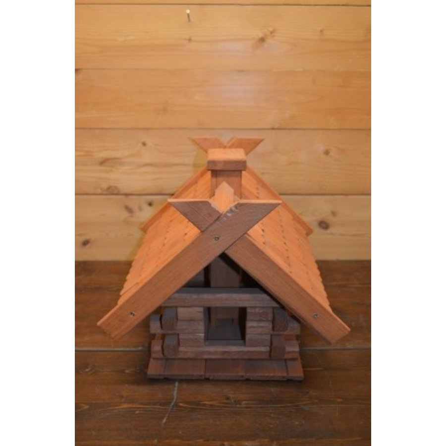 Decoratief houten voederhuisje voor vogels – ambachtelijk vogelhuis-4