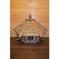 Voederhuisje voor vogels van geïmpregneerd hout – decoratief wandmodel