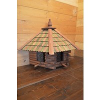 thumb-Voederhuisje voor vogels van geïmpregneerd hout – decoratief wandmodel-1