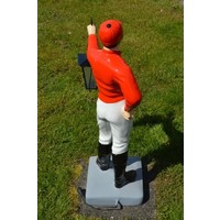 thumb-Grote jockey ruiter met lantaarn – Tuinbeeld van polyester-4