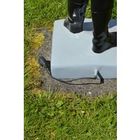 thumb-Grote jockey ruiter met lantaarn – Tuinbeeld van polyester-5