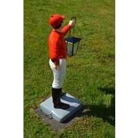 thumb-Grote jockey ruiter met lantaarn – Tuinbeeld van polyester-8