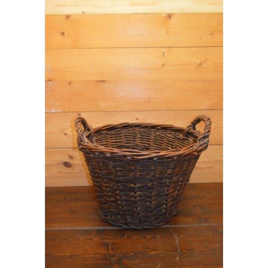 Kleine handgevlochten aardappelmand van wilgentenen – Ouderwetse stijl, decoratief voor binnen of buiten-1