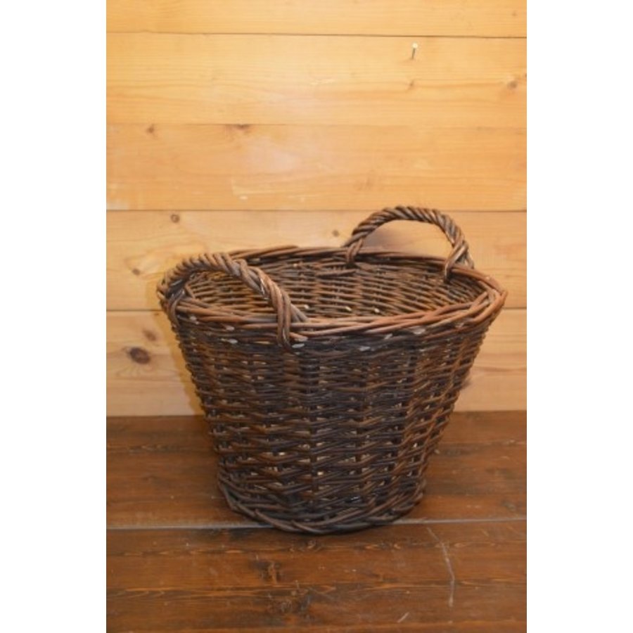 Kleine handgevlochten aardappelmand van wilgentenen – Ouderwetse stijl, decoratief voor binnen of buiten-2