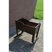 thumb-Vintage schommelwieg van oud grenen-1