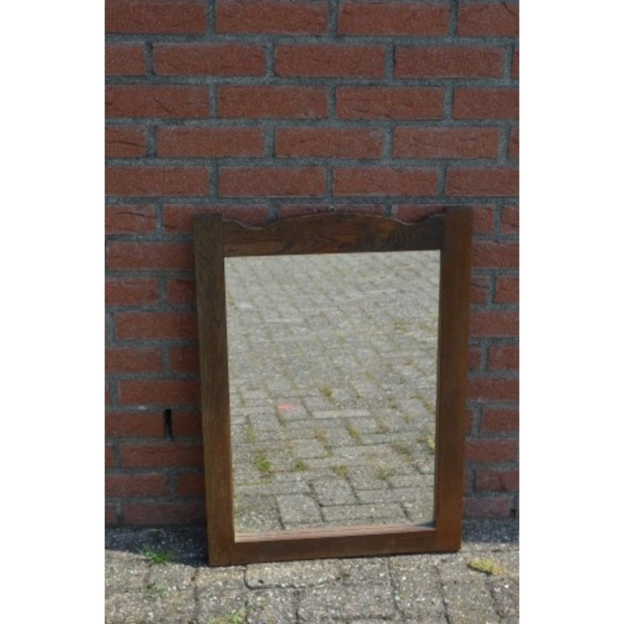 Rechthoekige spiegel van donker eikenhout voor wanddecoratie-2