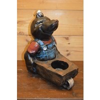 thumb-Ludiek molletje met kruiwagen – Polyester plantenbakje en decoratie-2