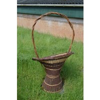 thumb-Grote tweekleurige bloemenmand met handvat – Vlechtwerk van wilgentenen-3