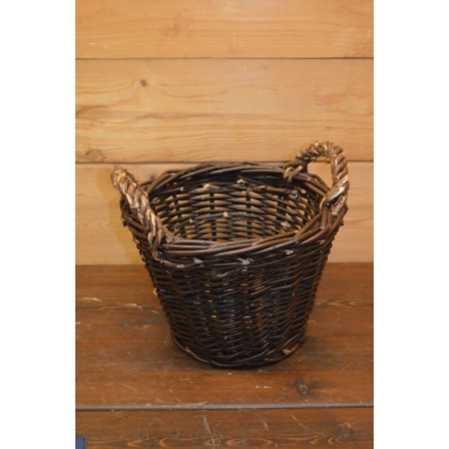 Gevlochten aardappelmandje met handvaten – Decoratie en opbergmand-1