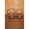 LoodsVol, Natuurlijke producten Gevlochten rieten mandjes met beschilderde eieren – Set van 2