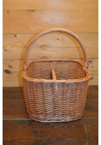 Klassieke flessenmand van wilgentenen 