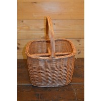 thumb-Gevlochten wilgentenen flessenmand – Voor 4 flessen en decoratie-2