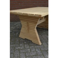 thumb-Robuuste tuintafel van blank hout-2