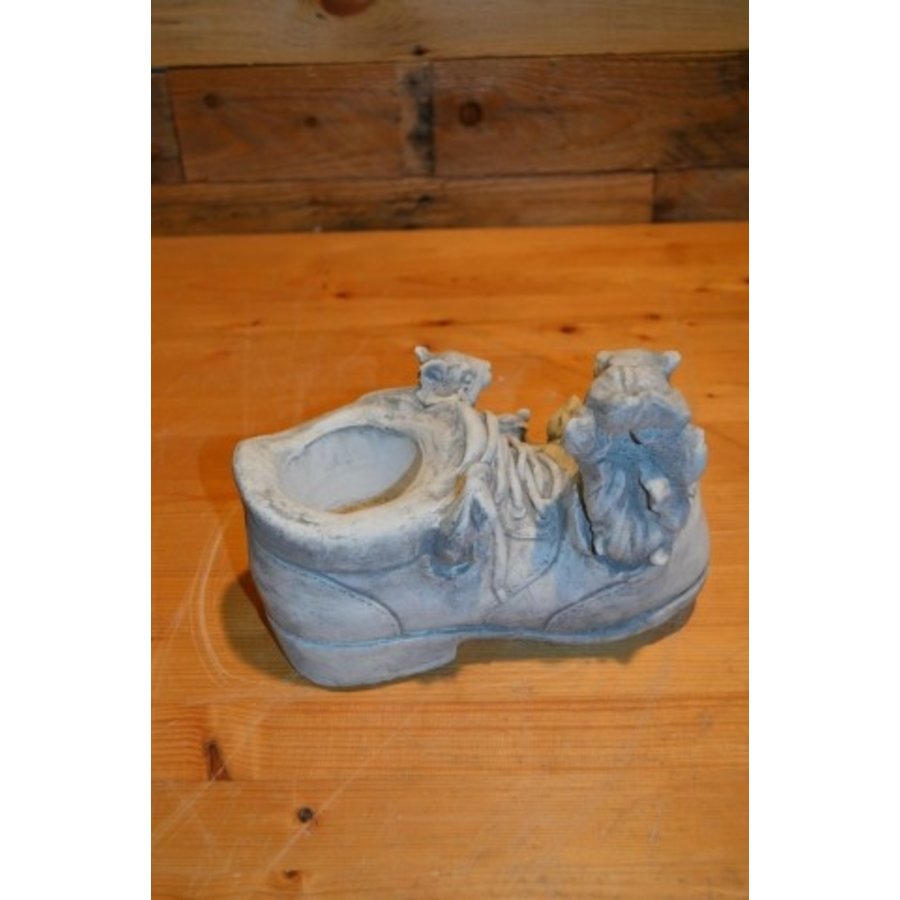 Plantenbakje van beton met eekhoorntjes – Decoratief dierenbeeld-3