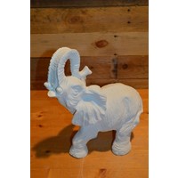 thumb-Betonnen olifant met slurf omhoog voor geluk en voorspoed-1