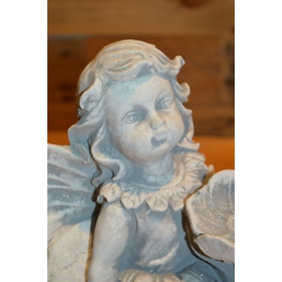 Betonnen engel met bloembakje voor binnen of buiten-4