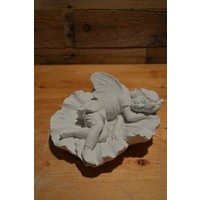 thumb-Betonnen beeld slapend elfje in open bloem voor binnen of buiten-1