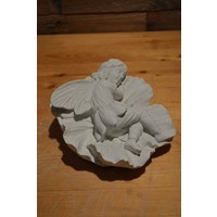 thumb-Betonnen beeld slapend elfje in open bloem voor binnen of buiten-2