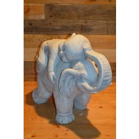 thumb-Betonnen beeld van jonge Shaolin monnik slapend op olifant voor tuin of interieur-2