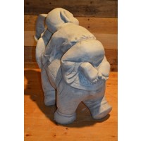 thumb-Betonnen beeld van jonge Shaolin monnik slapend op olifant voor tuin of interieur-4