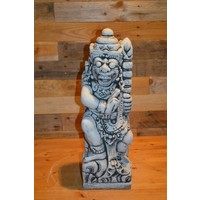 thumb-Betonnen Balinese tempelwachter met wapen links-1