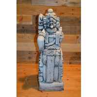thumb-Betonnen Balinese tempelwachter met wapen links-3