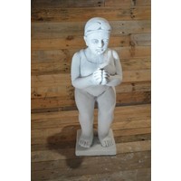 Beeld van dikke dame in bikini met Rubensiaans postuur van beton