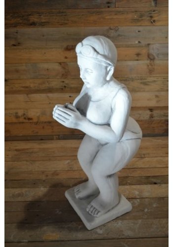 Betonnen beeld Dikke Dame in bikini 