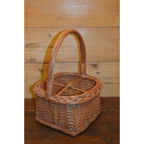 Flessenmandje van wilgentenen 