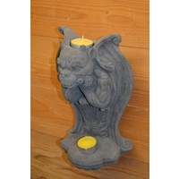 thumb-Gotische waterspuwer van beton – Gargouille muuraltaartje met waxinelichtjes-3