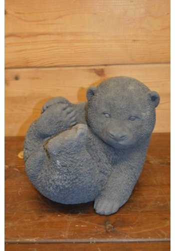 Betonnen beeld liggende panda 