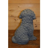thumb-Betonnen beeld van een zittende Boomer of Shih Tzu hond-5