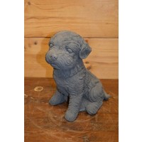 thumb-Betonnen beeld van een zittend Maltezer hondje voor binnen of buiten-1