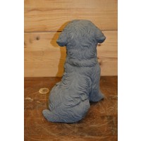 thumb-Betonnen beeld van een zittend Maltezer hondje voor binnen of buiten-4