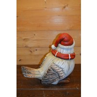 thumb-Winterse mus met muts en das van keramiek als vrolijke decoratie-3