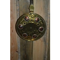 thumb-Vintage koperen bedstoof met eiken steel-4