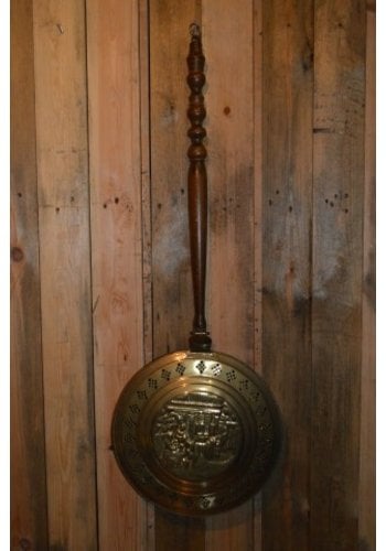 Vintage bedstoof van koper 