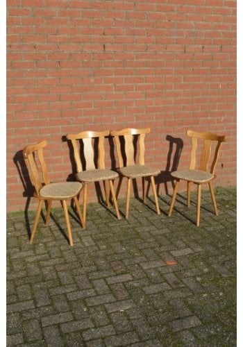 Vintage caféstoelen van beukenhout 