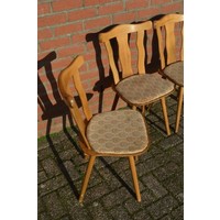 thumb-Caféstoelen van beukenhout met een gestoffeerde zitting-2