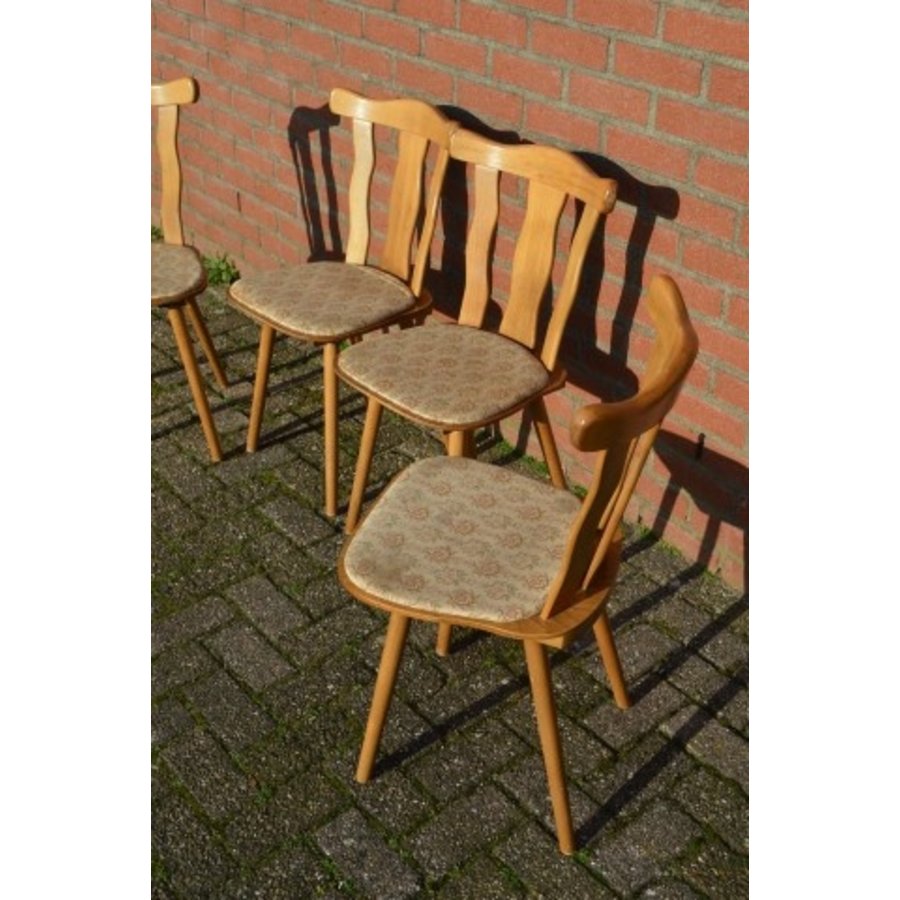 Caféstoelen van beukenhout met een gestoffeerde zitting-3