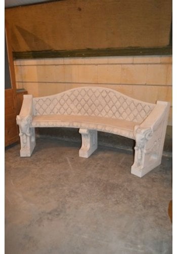 Betonnen tuinbank met ramkoppen 