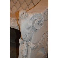 thumb-Elegante betonnen tuinbank met ramkoppen en ruitpatroon rugleuning-4