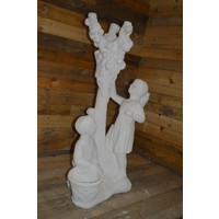 thumb-Spelende kinderen onder appelboom – betonnen tuinbeeld-2