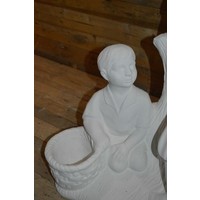 thumb-Adam en Eva bij de appelboom betonnen tuinbeeld-4