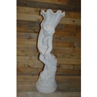 thumb-Betonnen beeld engel met schelphoorn als plantenbak-5