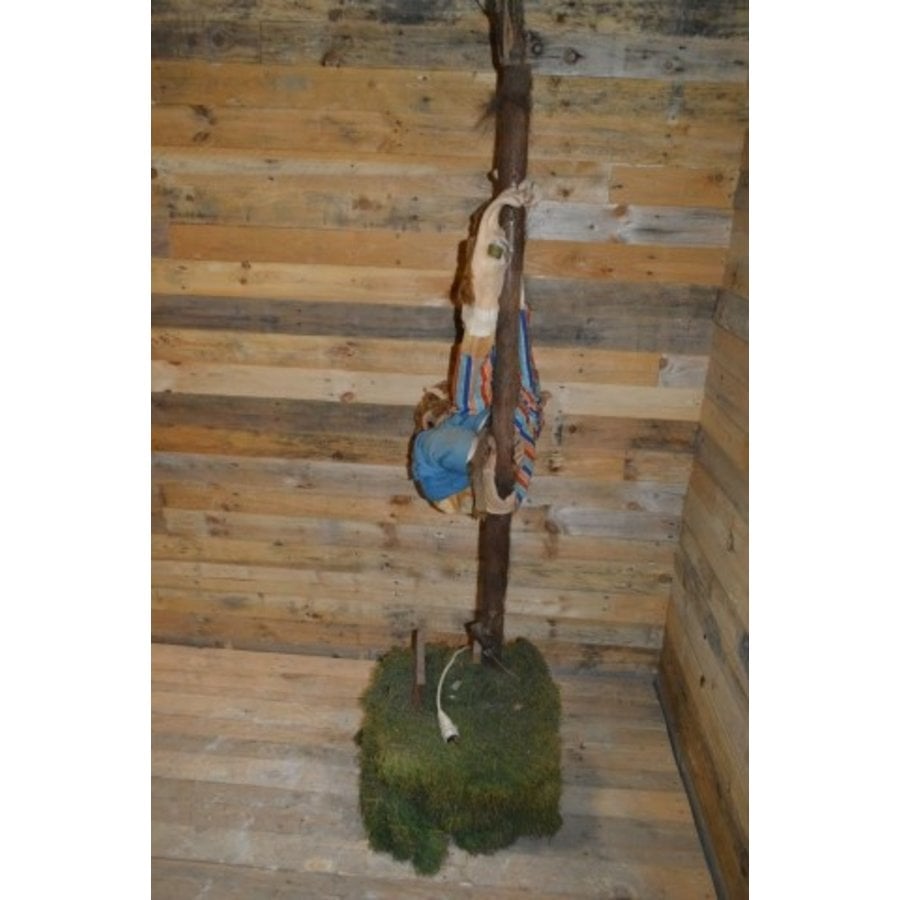 Vintage aap in palmboom met werkend opblaasmechaniek-6